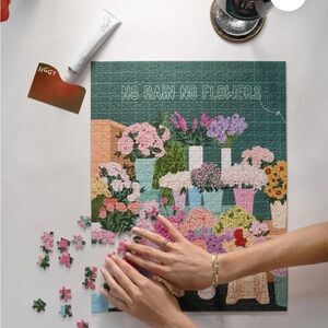 JIGGY puzzle gift no rain no flowers Floral 450 pieces art